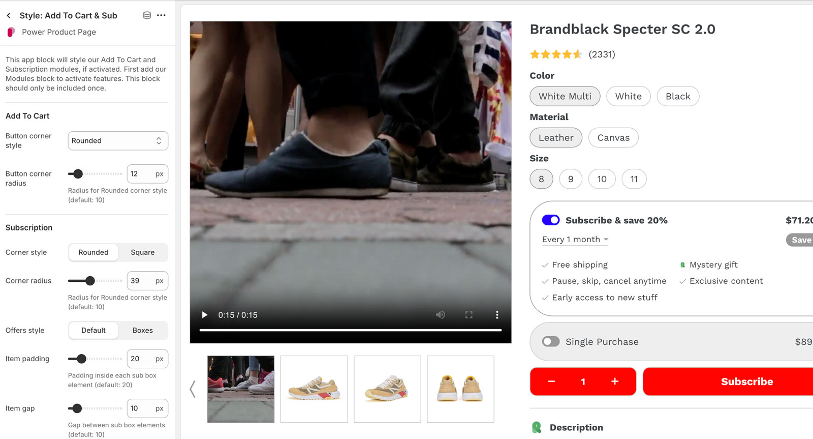 Power Product Page Add To Cart Style