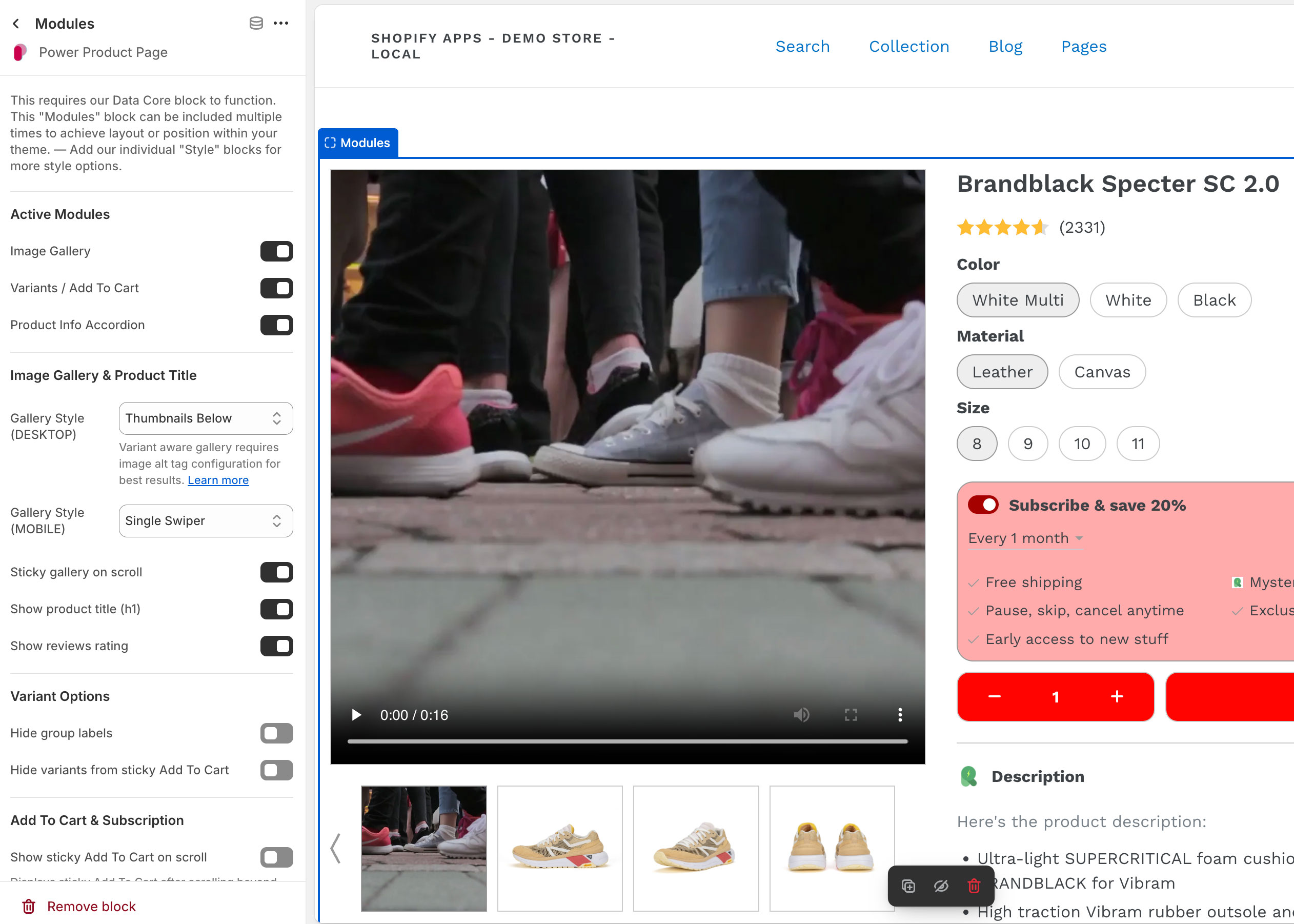 Power Product Page Modules
