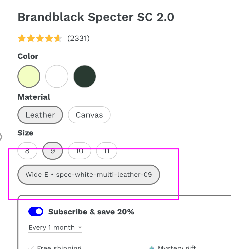 Power Product Metafield Product Option Variant Alt Label